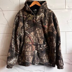 Mossy Oak Full Zip Sherpa Lined Camo Hoodie